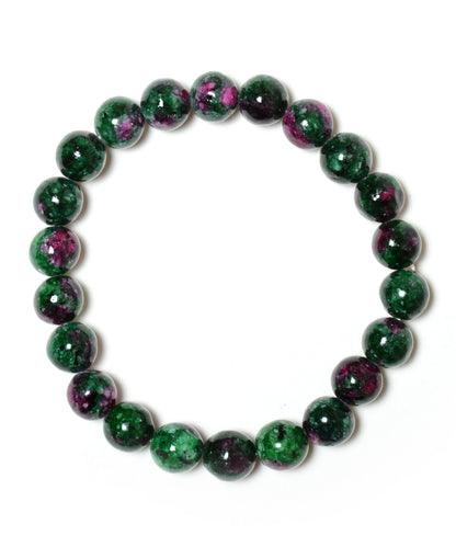 Ruby Zoisite 8mm beads bracelet