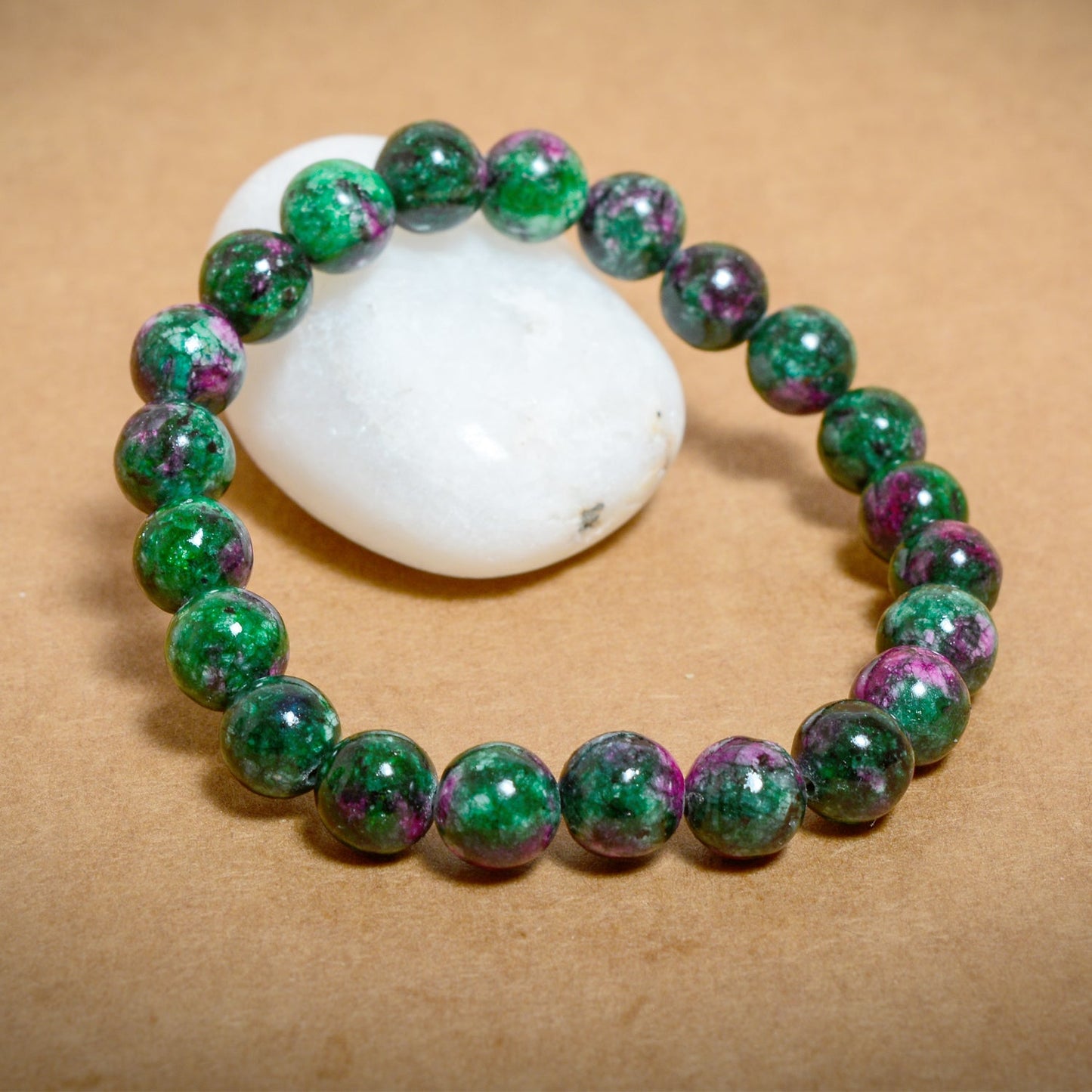 Ruby Zoisite 8mm beads bracelet