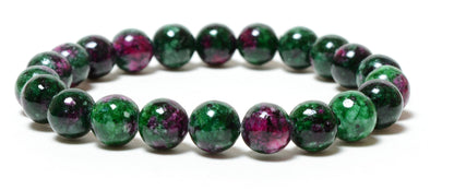 Ruby Zoisite 8mm beads bracelet