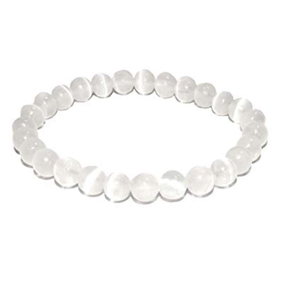 Selenite 08mm beads Bracelet