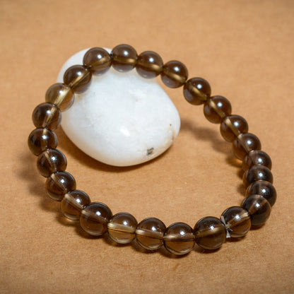 Smokey Quartz Healing Stone 08mm beads Bracelet