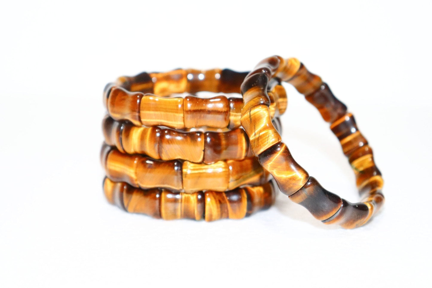 Tiger Eye Free Size Rectangle Beads Bracelet