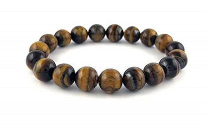 Golden Brown Tiger Eye Bead Bracelet – Power, Protection & Confidence