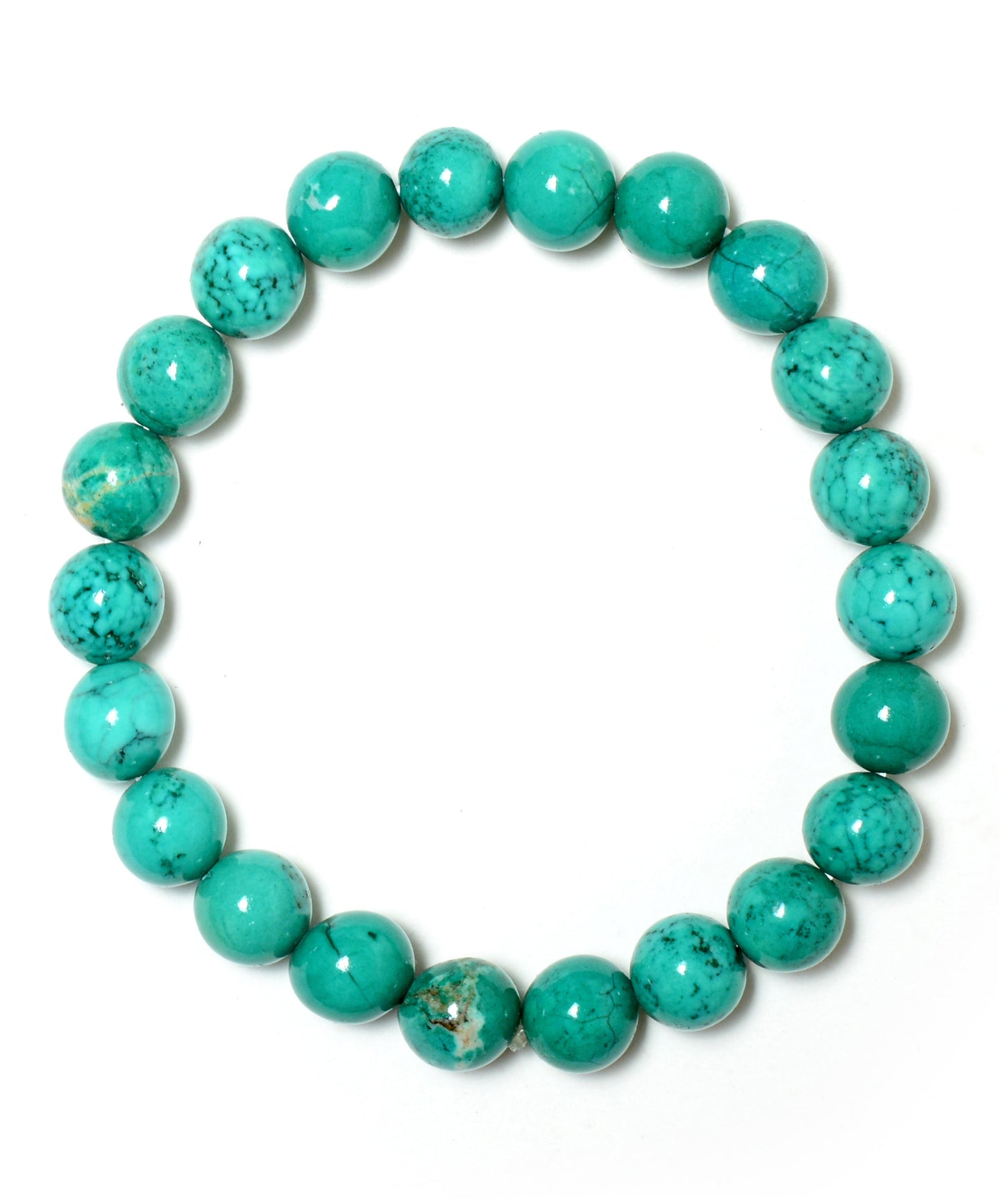 Turquoise 8mm Beads Gemstone Bracelet