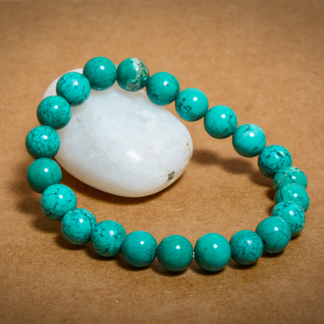 Turquoise 8mm Beads Gemstone Bracelet