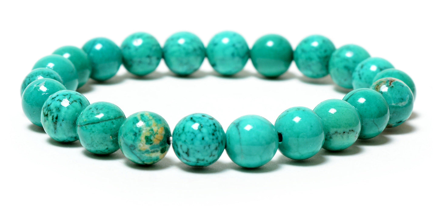 Turquoise 8mm Beads Gemstone Bracelet