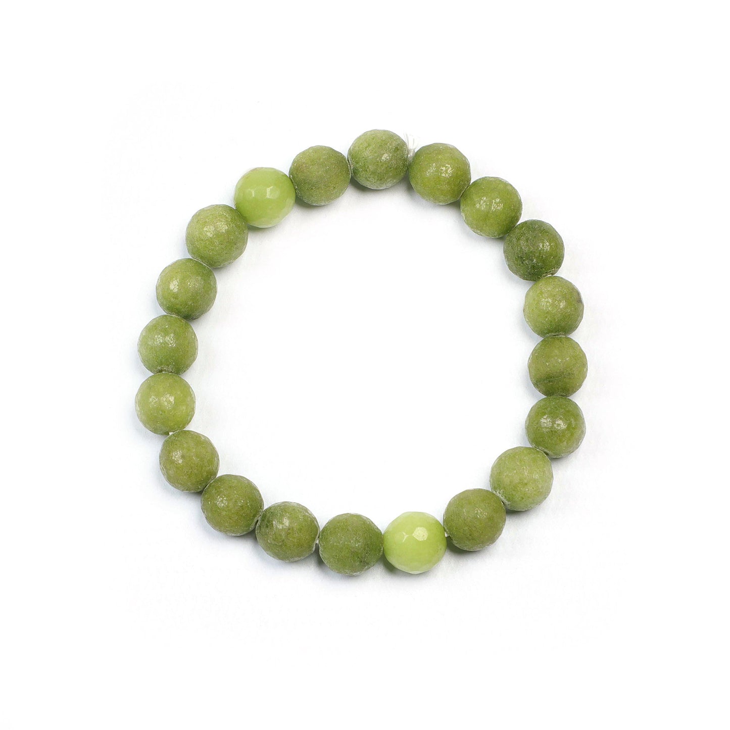 Vesuvianite Diamond Cut 10mm Beads Bracelet