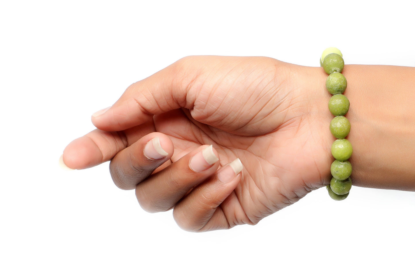 Vesuvianite Diamond Cut 10mm Beads Bracelet