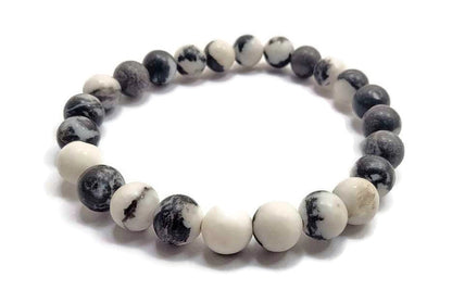 Zebra Jasper 08mm beads Bracelet