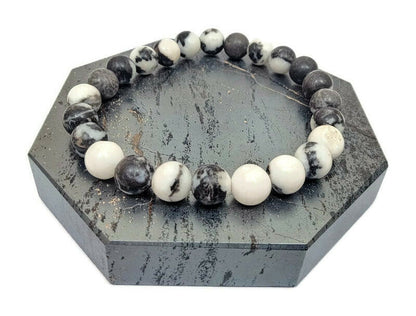 Zebra Jasper 08mm beads Bracelet