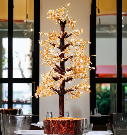 Large 1000 Beads Citrine Gemstone Tree Home Decor