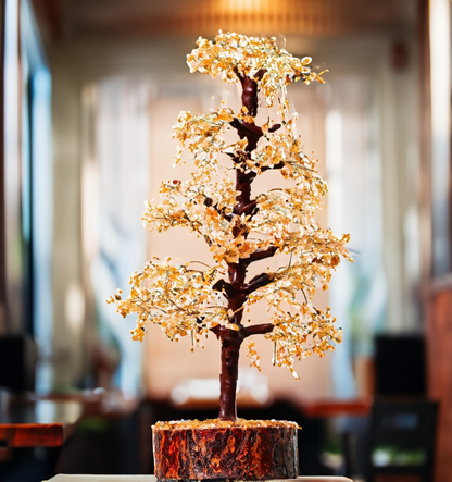 Large 1000 Beads Citrine Gemstone Tree Home Decor