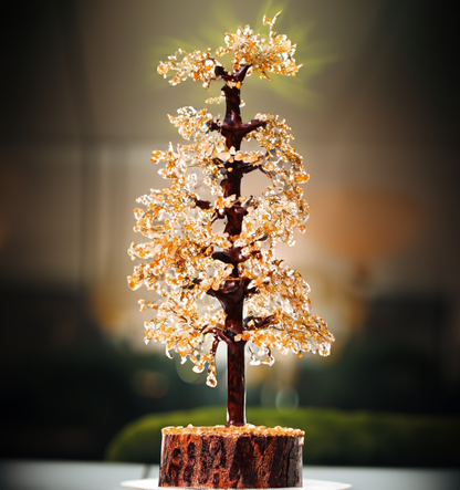 Large 1000 Beads Citrine Gemstone Tree Home Decor