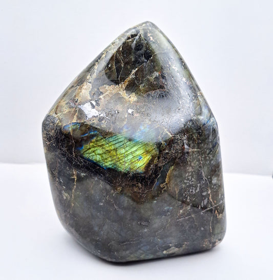 Polished Labradorite Freeform: High Flash Free Standing Crystal Display Specimen