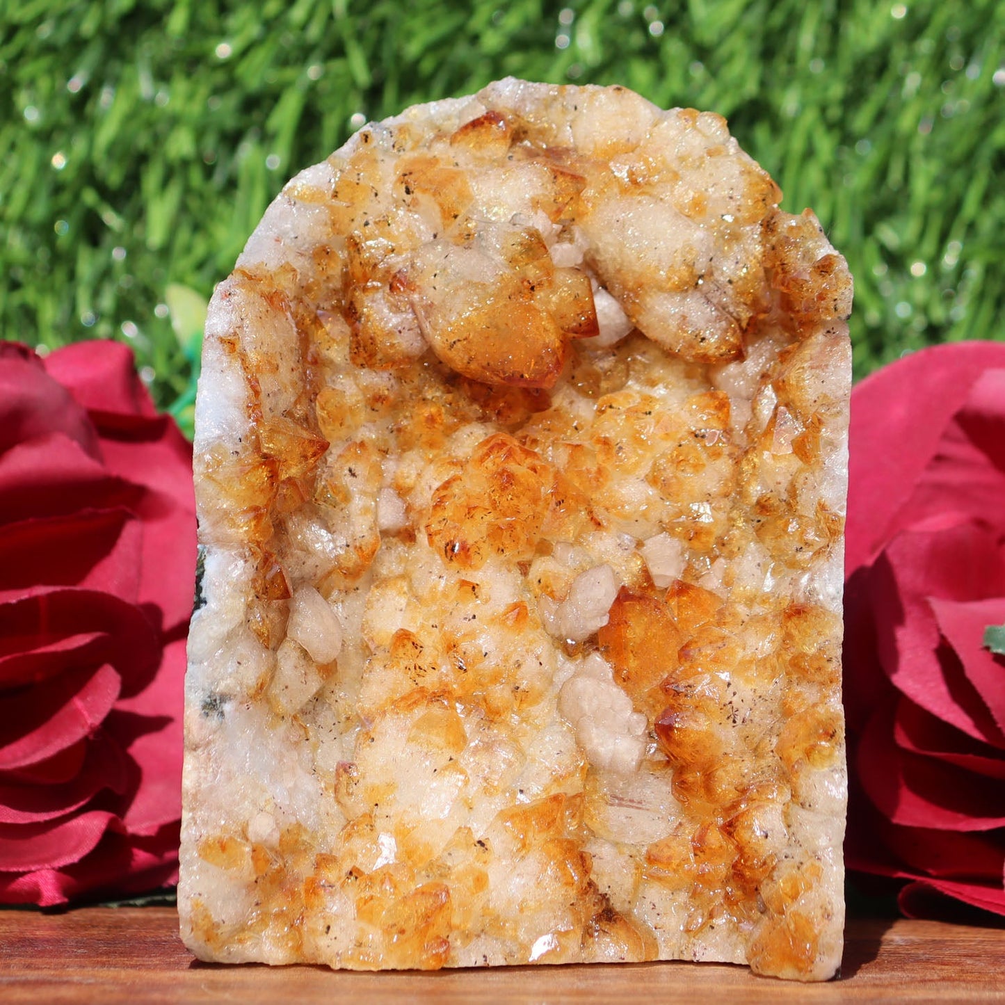 Citrine Geode cathedral crystal cluster - 3X3.7X4.5 Inch(2.26Lb)