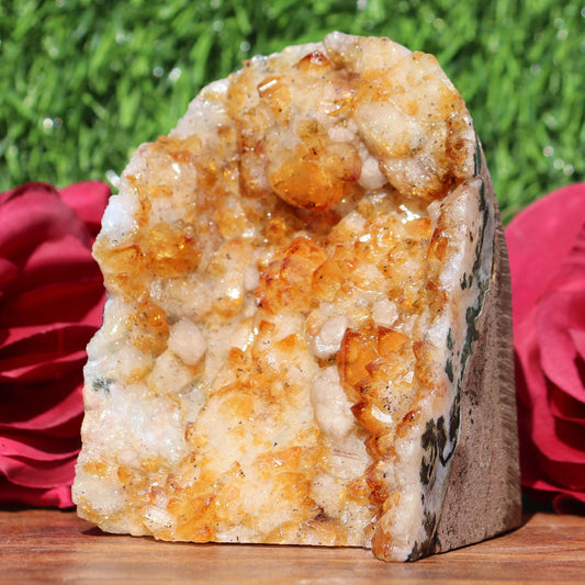 Citrine Geode cathedral crystal cluster - 3X3.7X4.5 Inch(2.26Lb)