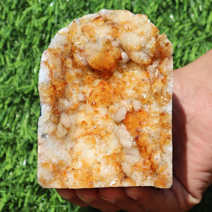 Citrine Geode cathedral crystal cluster - 3X3.7X4.5 Inch(2.26Lb)