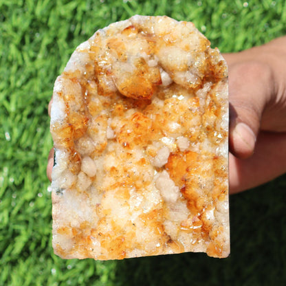 Citrine Geode cathedral crystal cluster - 3X3.7X4.5 Inch(2.26Lb)