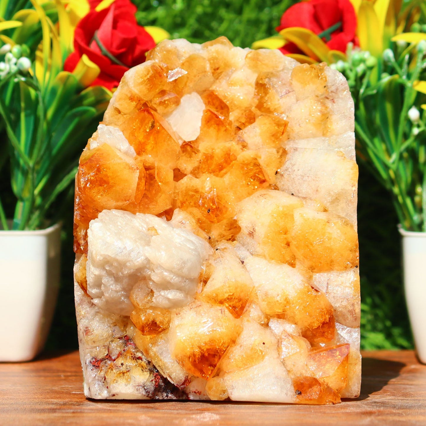 Citrine Geode cathedral crystal cluster - 4.3X3.4X4.1 Inch(2.86Lb)