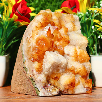 Citrine Geode cathedral crystal cluster - 4.3X3.4X4.1 Inch(2.86Lb)