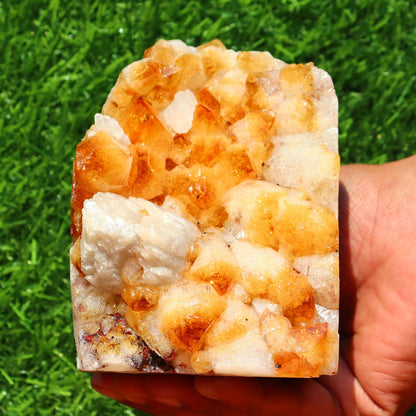 Citrine Geode cathedral crystal cluster - 4.3X3.4X4.1 Inch(2.86Lb)