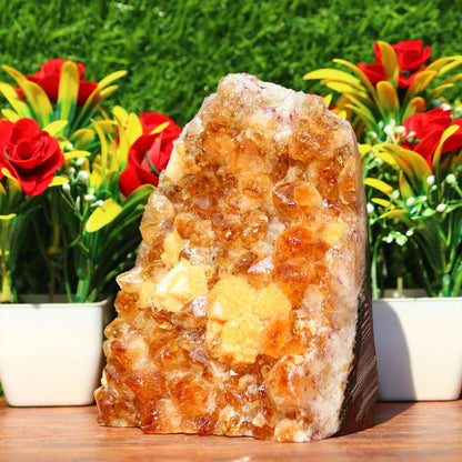 Citrine Geode cathedral crystal cluster - 5.3X4X3.3 Inch(3.71Lb)