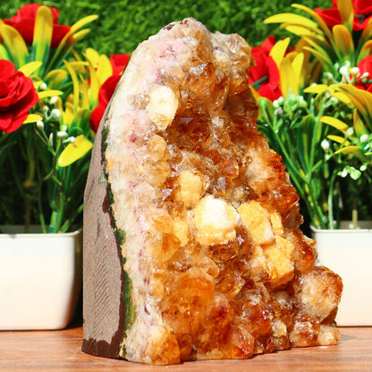 Citrine Geode cathedral crystal cluster - 5.3X4X3.3 Inch(3.71Lb)