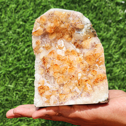 Citrine Geode cathedral crystal cluster - 4X4X5.5 Inch(3.71Lb)