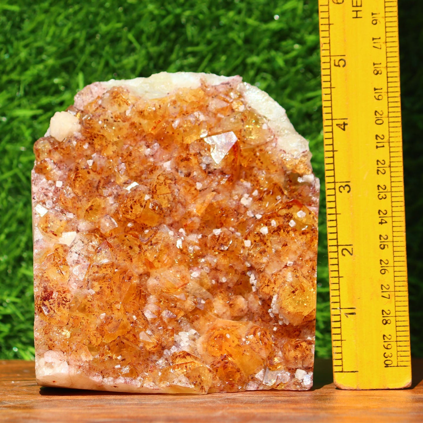 Citrine Geode Cathedral Crystal Cluster - 5X4.2X4.4 Inch(4.09Lb)