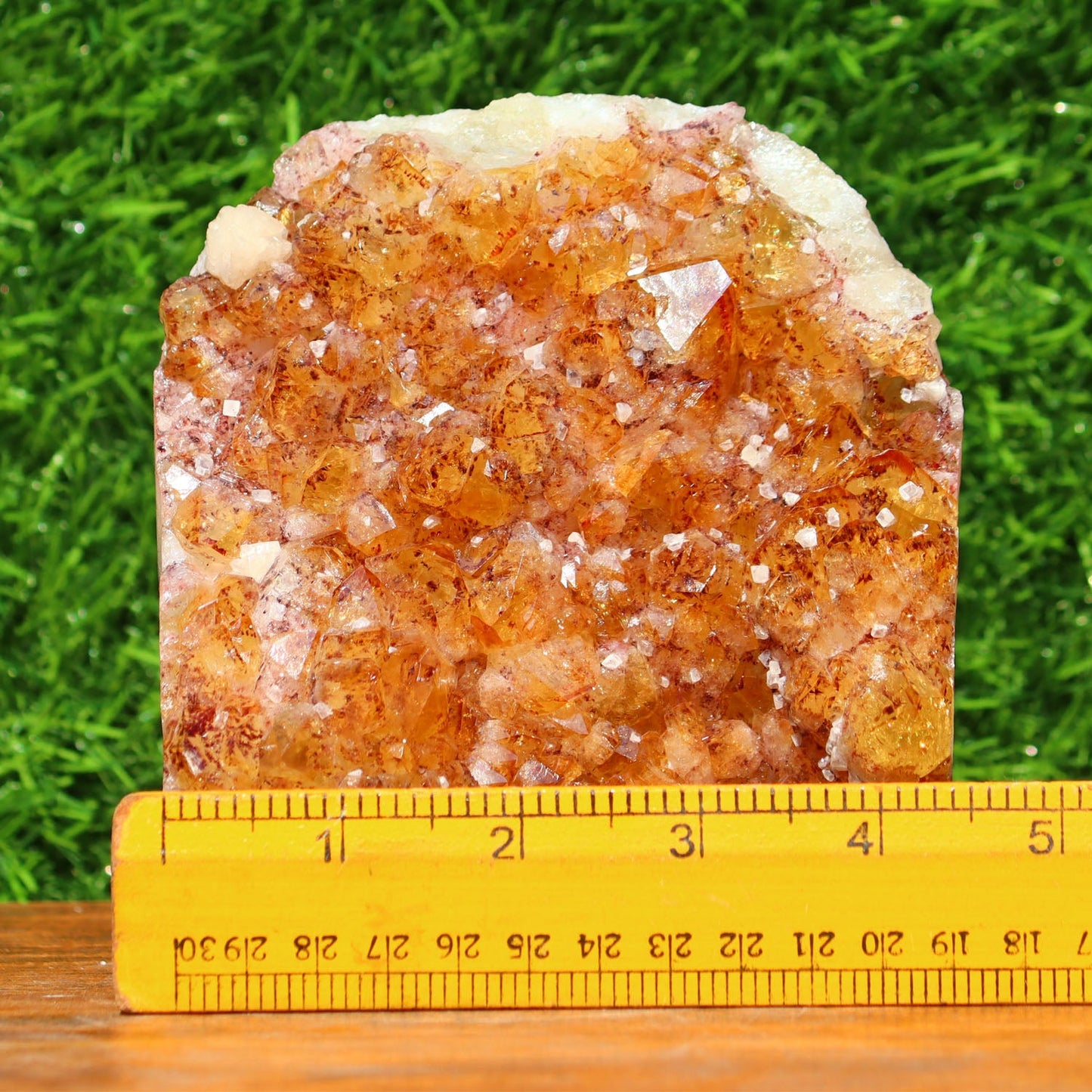 Citrine Geode Cathedral Crystal Cluster - 5X4.2X4.4 Inch(4.09Lb)