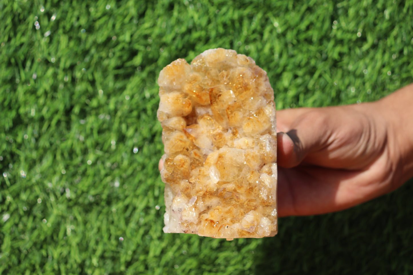 Citrine Geode cathedral crystal cluster - 4.5X2.6X3.3 Inch(2.20Lb)