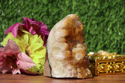 Citrine Geode cathedral crystal cluster - 4.5X2.6X3.3 Inch(2.20Lb)