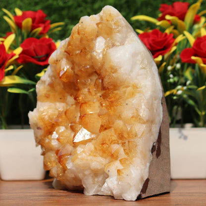 Citrine Geode cathedral crystal cluster - 4X5X6 Inch(4.59Lb)