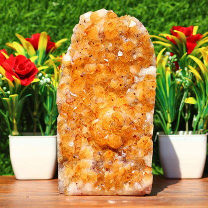 Citrine Geode cathedral crystal cluster - 6.8X4.4X3.2 Inch(4.64Lb)