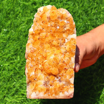 Citrine Geode cathedral crystal cluster - 6.8X4.4X3.2 Inch(4.64Lb)