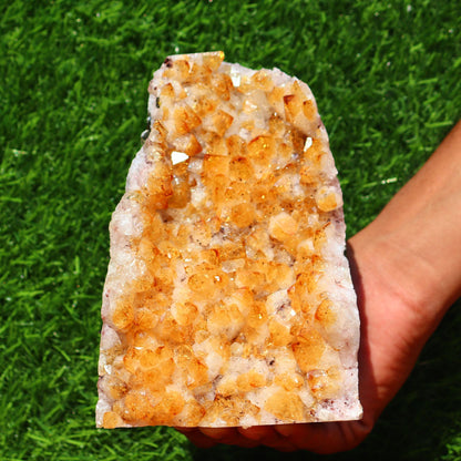 Citrine Geode cathedral crystal cluster - 7X4.6X3.8 Inch(5.03b)