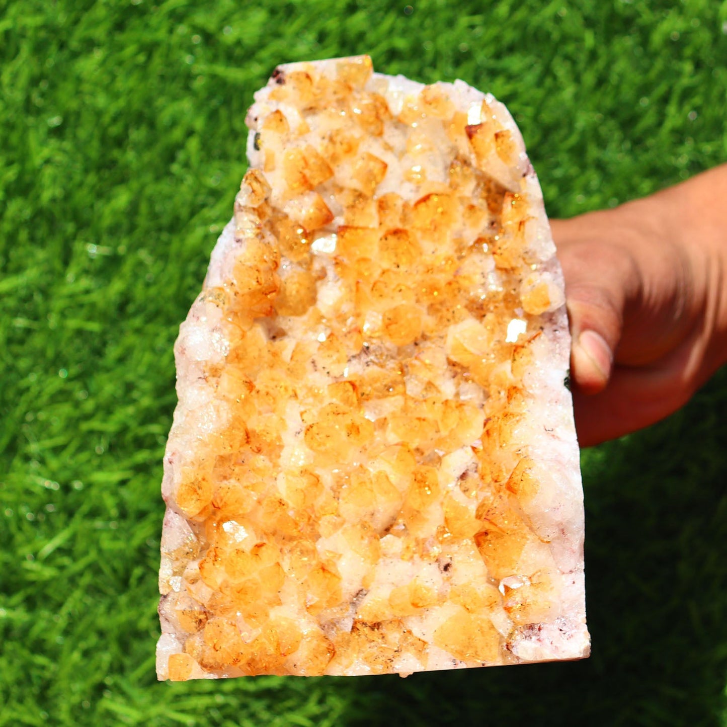 Citrine Geode cathedral crystal cluster - 7X4.6X3.8 Inch(5.03b)