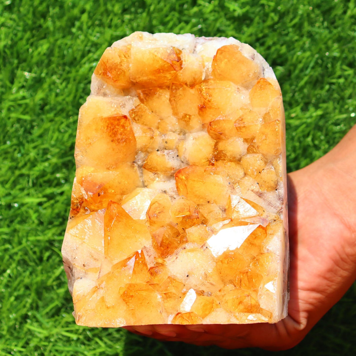 Citrine Geode cathedral crystal cluster - 5.6X4.4X4.2 Inch(5.63Lb)