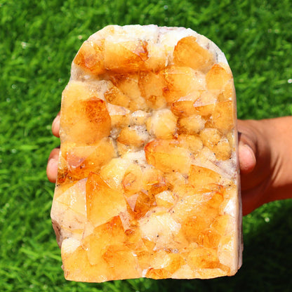 Citrine Geode cathedral crystal cluster - 5.6X4.4X4.2 Inch(5.63Lb)