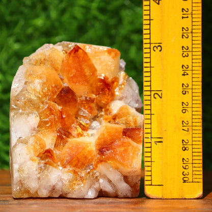 Citrine Geode cathedral crystal cluster - 3.2X2.8X3.1 Inch(1.35Lb)