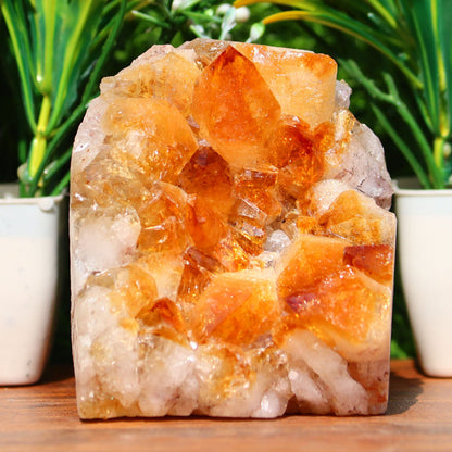 Citrine Geode cathedral crystal cluster - 3.2X2.8X3.1 Inch(1.35Lb)