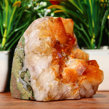 Citrine Geode cathedral crystal cluster - 3.2X2.8X3.1 Inch(1.35Lb)