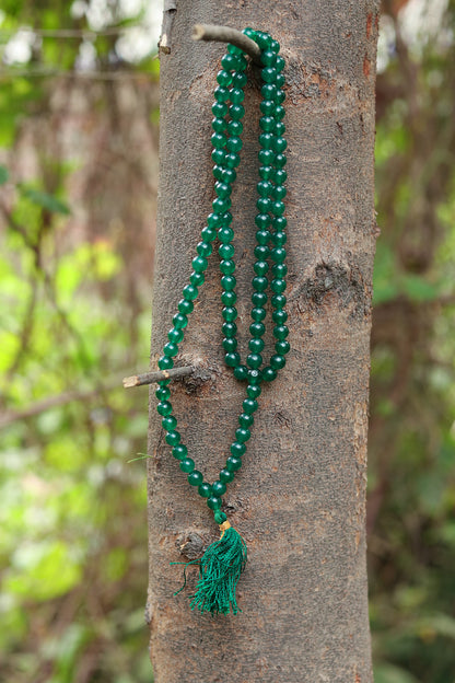 Green Jade 108 Prayer (8mm)Beads Mala