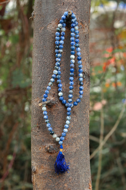 Sodalite Prayer Beads Jaap Mala | 108+1 Beads | 8mm Beads | Spiritual Mala