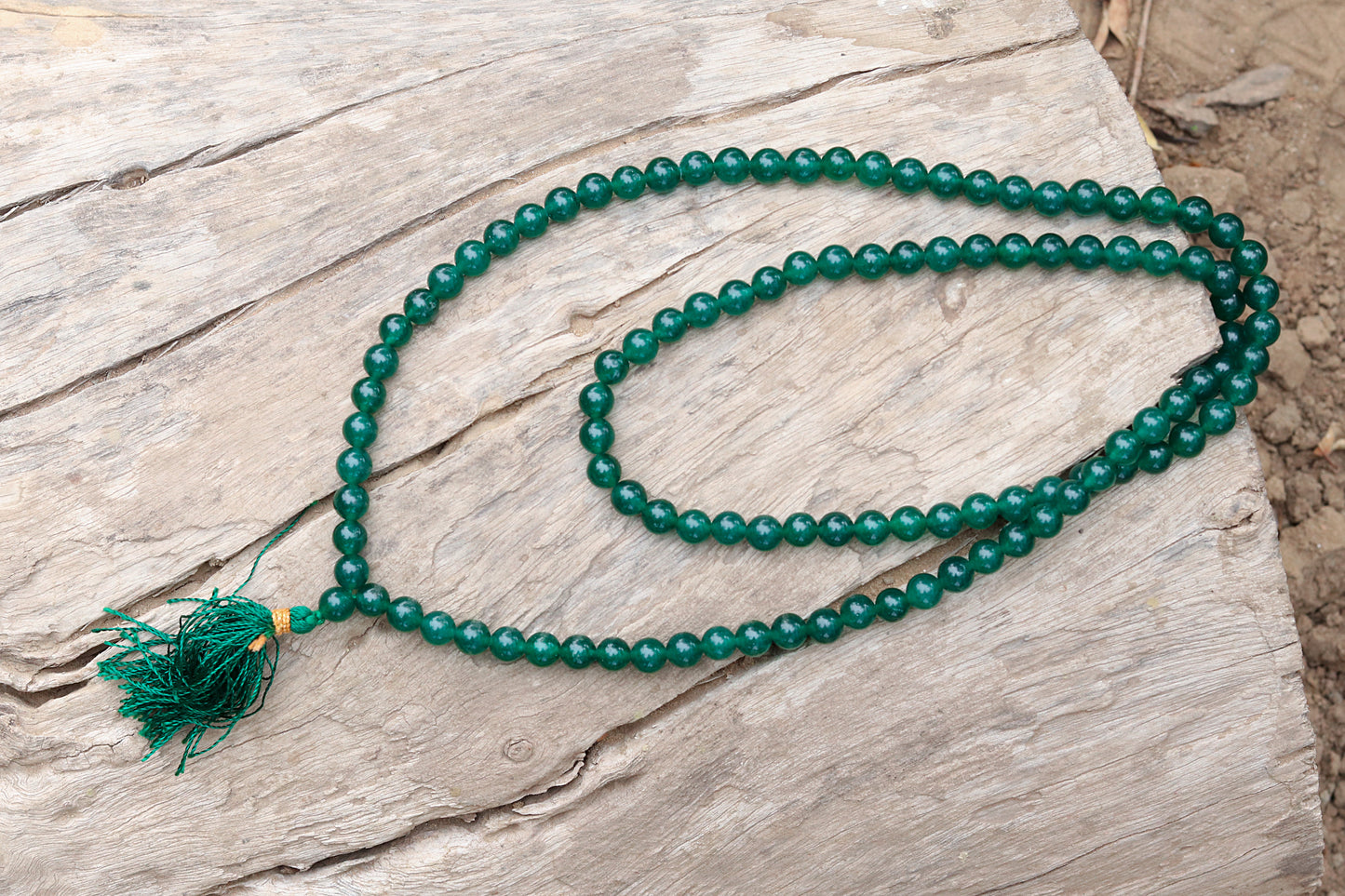 Green Jade 108 Prayer (8mm)Beads Mala