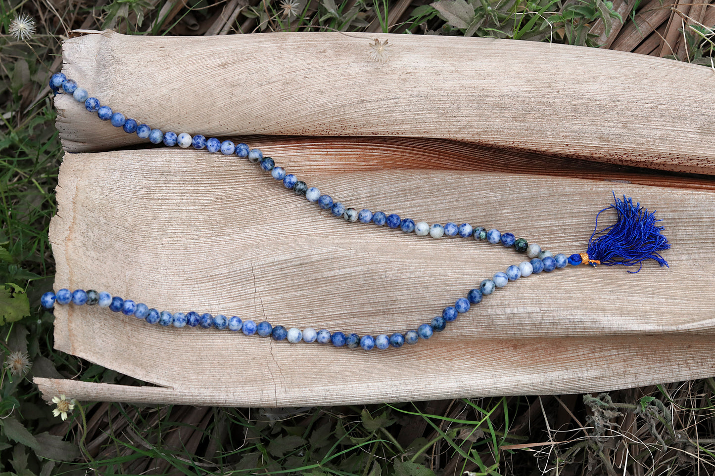 Sodalite Prayer Beads Jaap Mala | 108+1 Beads | 8mm Beads | Spiritual Mala