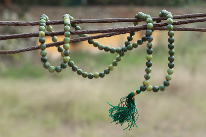 Nephrite Jade Prayer Beads | 108+1 beads | 08mm size | Spiritual Mala