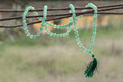 Green Aventurine Yoga Jaap 108 beads Mala | Prayer 8mm Beads | Spiritual Healing Beads