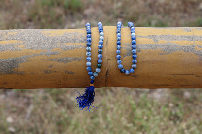 Sodalite Prayer Beads Jaap Mala | 108+1 Beads | 8mm Beads | Spiritual Mala