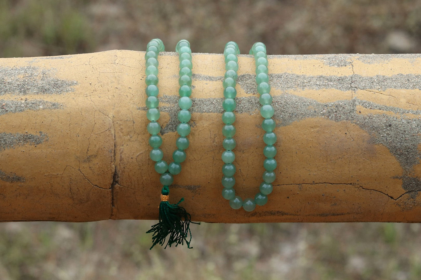 Green Aventurine Yoga Jaap 108 beads Mala | Prayer 8mm Beads | Spiritual Healing Beads